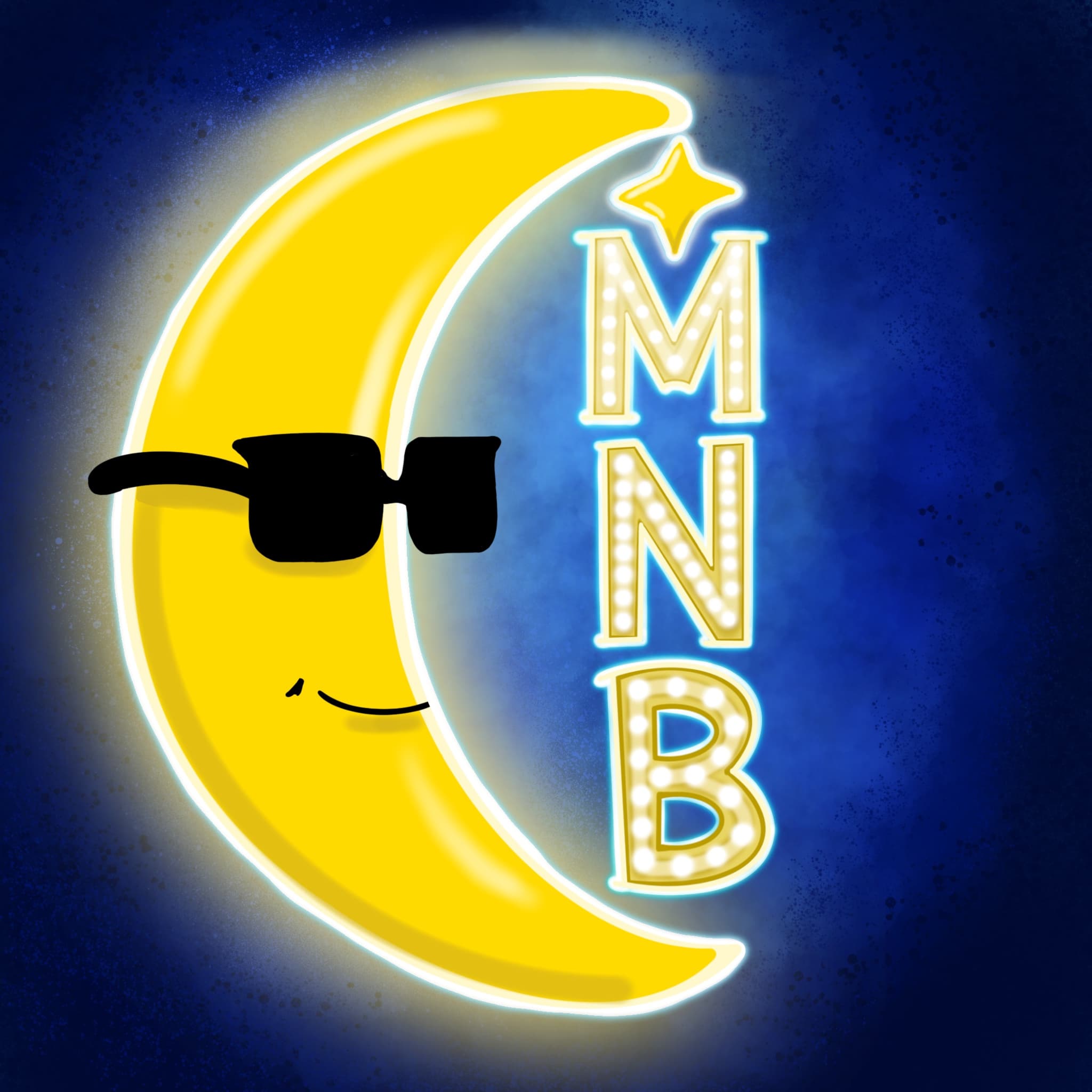 Monday Night Burlesque moon logo art